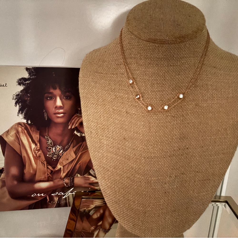 Chloe + Isabel Rose Gold Necklace with Sparkling Accents